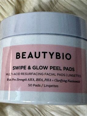 Beauty Bio Swipe & Glow Peel Pads — Pink Resurfacing Facial Pads (50 Pads)